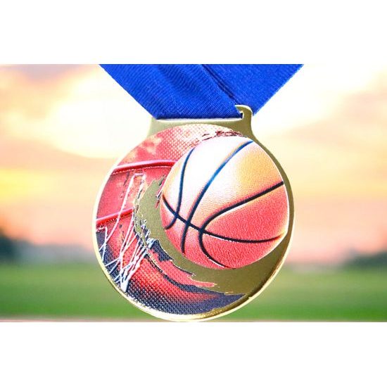 Sacul Basketball Color Texture 3D Print Medal