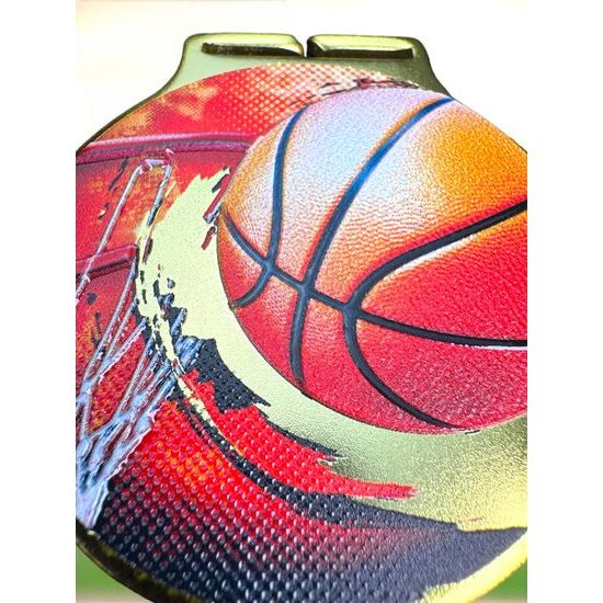 Sacul Basketball Color Texture 3D Print Medal