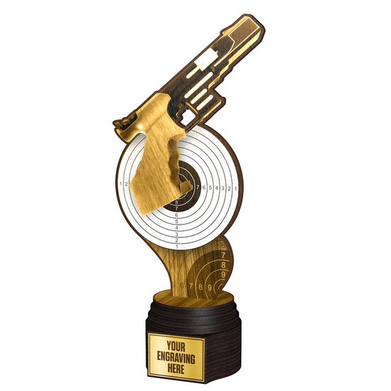 Frontier Classic Real Wood Pistol Shooting Trophy