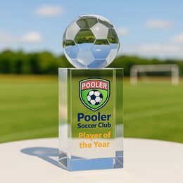 Pooler Football Crystal UV Printed Award