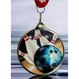 Hercules Texture Print Tenpin Bowling Medal
