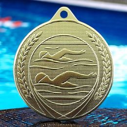 Champion Embossed Swimming Gold Medal