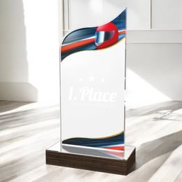 United Motorsports Acrylic Wood Fusion Trophy