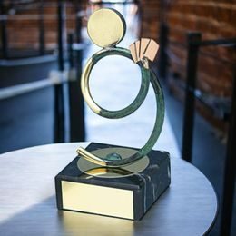 Bilbao Card Player Handmade Metal Trophy