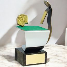 Ventallo Playing Cards Handmade Metal Trophy