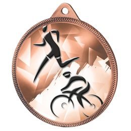 Duathlon Classic Texture 3D Print Bronze Medal