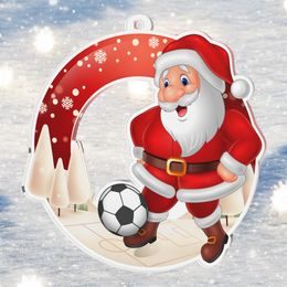 Snowy Father Christmas Football Medal