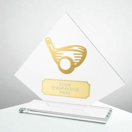 Vanguard Glass and Metal Fusion Golf Driver Trophy