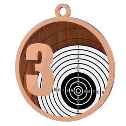 Target 3rd Place Printed Bronze Shooting Medal
