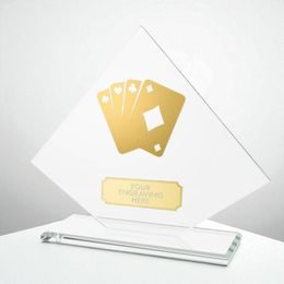 Vanguard Glass and Metal Fusion Poker Trophy