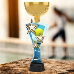 Triple Star Tennis Gold Trophy Cup