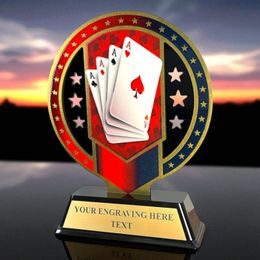 Sentinel Stainless Steel Poker Playing Cards Trophy