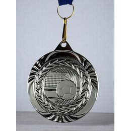 Champion Embossed Football Silver Medal