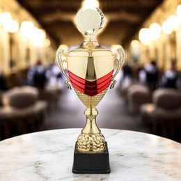 Harley Gold and Red Logo Cup With Lid