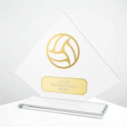 Vanguard Glass and Metal Fusion Volleyball Trophy