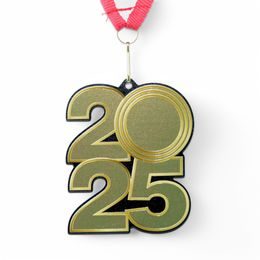 2025 Stainless Steel Logo Insert Gold Medal