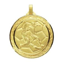 Diamond Edged Football Tackle Gold Large Medal