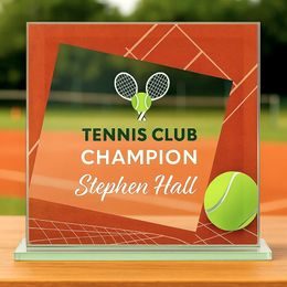 Eloise Tennis Full Colour Printed Glass Award