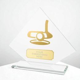 Vanguard Glass and Metal Fusion Golf Putter Trophy