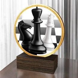 Holt Colour Chess Real Wood Trophy
