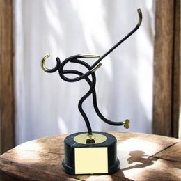 Valencia Ice Hockey Player Handmade Metal Trophy