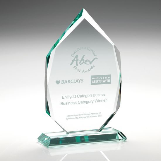 Leo Engraved Jade Glass Award