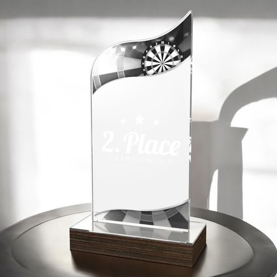 United Darts Acrylic Wood Fusion Trophy