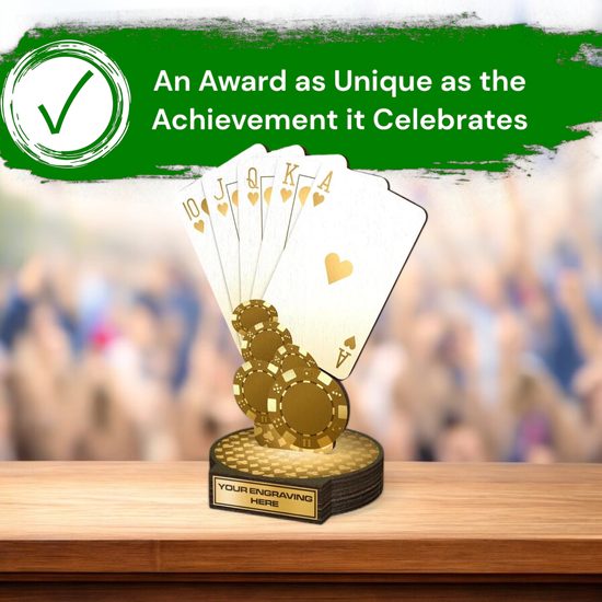 Grove Classic Poker Real Wood Trophy