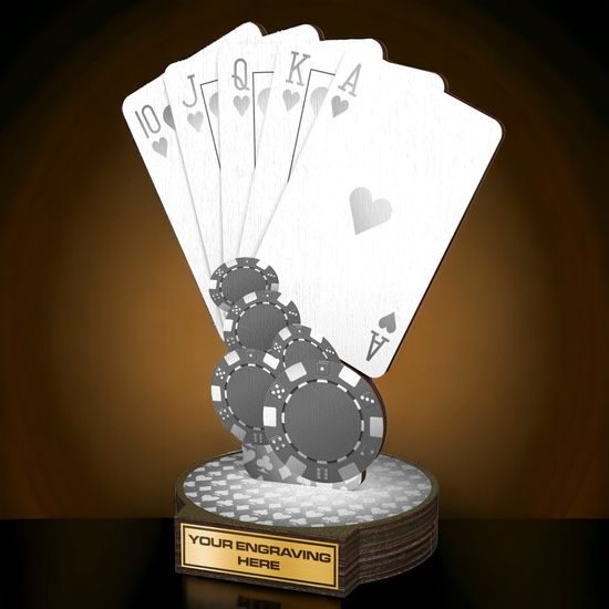 Grove Classic Poker Real Wood Trophy