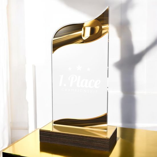 United Motorsports Acrylic Wood Fusion Trophy