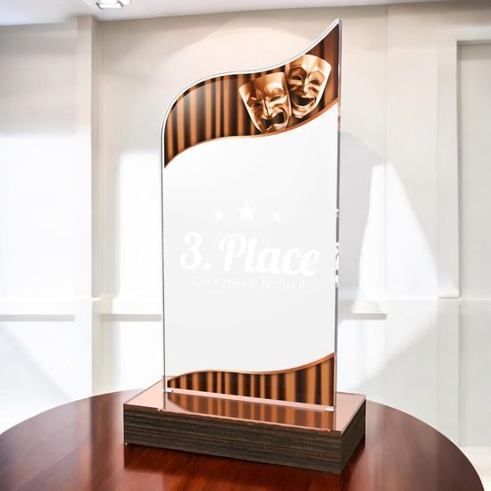 United Drama Acrylic Wood Fusion Trophy